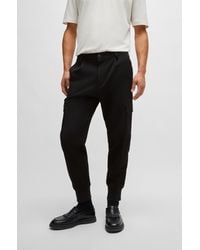 HUGO - Slim-fit Trousers In Stretch Gabardine - Lyst