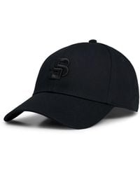 BOSS - Cotton-Twill Cap With Embroidered Double B Monogram - Lyst