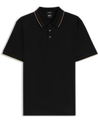 BOSS - Slim-Fit Poloshirt Aus Merzerisierter Baumwolle - Lyst