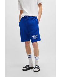 HUGO - Cotton-terry Shorts With New-season Logo Story - Lyst