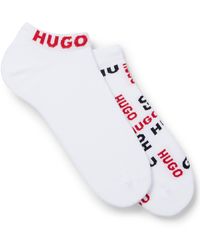 HUGO - Zweier-Pack Sneakers-Socken aus Baumwoll-Mix mit Logos - Lyst