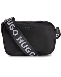 HUGO - Logo-detail Crossbody Bag With Branded Strap - Lyst