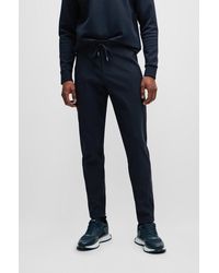 BOSS - Slim-fit Trousers In Water-repellent Bonded Fabric - Lyst