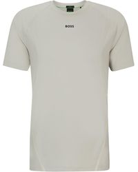 BOSS - Slim-fit T-shirt Van Superelastisch Materiaal Met Decoratief Reflecterend Artwork - Lyst