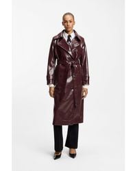 HUGO - Double-Breasted Trench Coat - Lyst