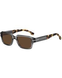 BOSS - Transparent-Acetate Sunglasses With Havana Detailing - Lyst