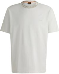 BOSS - Cotton-jersey T-shirt With Logo Detail - Lyst