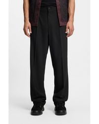 HUGO - Modern-Fit Stretch Twill Trousers - Lyst