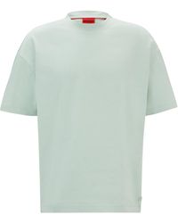 HUGO - Oversized All-Gender-T-Shirt aus Baumwolle mit Logo-Label - Lyst