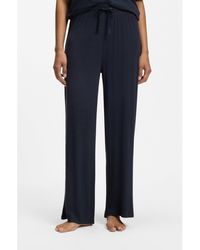 BOSS - Ribbed-Jersey Pyjama Bottoms With Double B Monogram - Lyst
