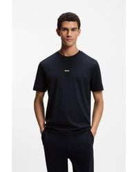 BOSS - Relaxed-Fit T-Shirt With A Layered Logo Print - Lyst