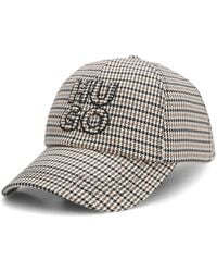 HUGO - Houndstooth Cap With Stacked Logo - Lyst