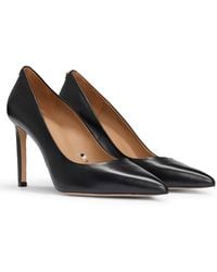 BOSS - Leren Pumps Met Hoge Hakken En Spitse Neus - Lyst