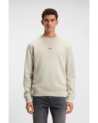 BOSS - Cotton-Terry Sweatshirt With Logo Print - Lyst