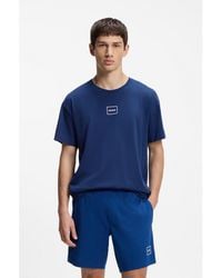 HUGO - Relaxed-Fit Top With High-Density Logo Print - Lyst