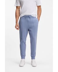 BOSS - Cotton-Blend Tracksuit Bottoms With Piping Details - Lyst