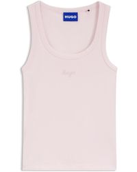 HUGO - Extra Slim-Fit Tanktop Met Logo - Lyst