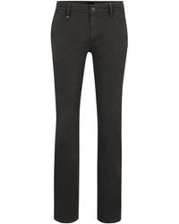 BOSS - Pantalon Slim Fit En Coton Stretch Satiné - Lyst