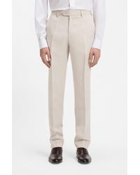 BOSS - By Beckham Slim-Fit Trousers With Micro Pattern - Lyst