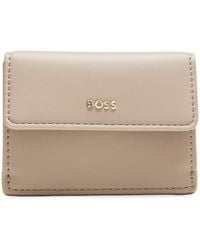 BOSS - Faux-leather Card Holder With Zipped Coin Pocket - Lyst