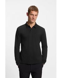 BOSS - Cotton-Piqué Polo Shirt With Contrast Logo - Lyst