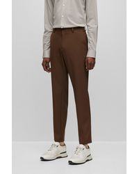BOSS - Slim-fit Trousers In Performance-stretch Fabric - Lyst