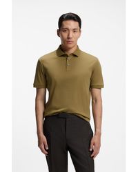 BOSS - Mercerised-Cotton Polo Shirt - Lyst