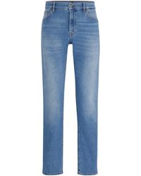 BOSS - Blaue Regular-Fit Jeans aus besonders softem Denim - Lyst