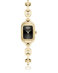 BOSS - Chain-bracelet Watch With Black Dial - Lyst