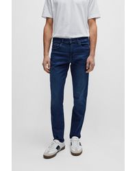 BOSS - Slim-fit Jeans In Soft-motion Denim - Lyst