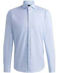 BOSS - Chemise Regular Fit En Coton Stretch Structuré Facile À Repasser - Lyst