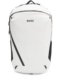 BOSS - Faux-Leather Backpack With Reflective Details - Lyst