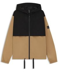 BOSS - Equestrian Waterproof Rain Jacket With Double B Monograms - Lyst