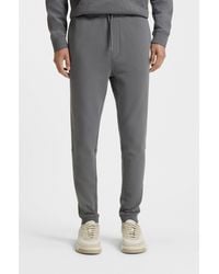 BOSS - Cotton-Terry Tracksuit Bottoms With Logo Patch - Lyst