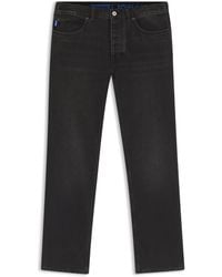 HUGO - Jean Regular En Denim Lavé Noir - Lyst