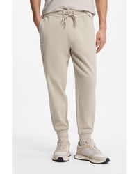 BOSS - Stretch-Cotton Tracksuit Bottoms With Cuffed Hems - Lyst