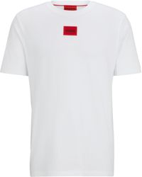 HUGO - T-shirt Met Logopatch - Lyst