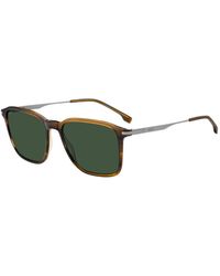 BOSS - Horn Sunglasses With-Tone Temples - Lyst