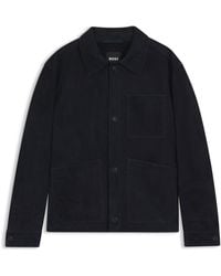BOSS - Regular-Fit Jas Van Nappalan Suède - Lyst