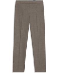 BOSS - Fein Gemusterte Regular-Fit Hose Aus Woll-Mix - Lyst