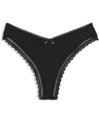 HUGO - Lace-Trim Thong - Lyst