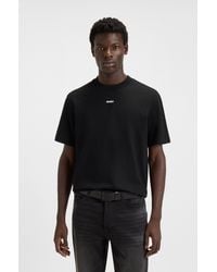 HUGO - Logo-print Relaxed-fit Cotton T-shirt - Lyst