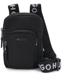 HUGO - S Tayron Phone Pouch Mini Reporter Bag With Logo Lettering Size One Size - Lyst