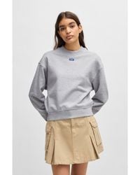 HUGO - Cotton-Terry Sweatshirt With Logo - Lyst
