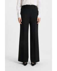 HUGO - Regular-Fit Flared-Leg Trousers - Lyst