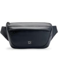 HUGO - Faux-leather Belt Bag With Stacked Logo - Lyst
