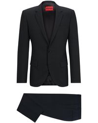 HUGO - Costume Slim Fit en twill stretch - Lyst