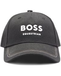 BOSS - Equestrian Five-Panel Cap With Logo Details - Lyst