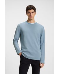 BOSS - Cotton-Blend T-Shirt With Waffle Structure - Lyst
