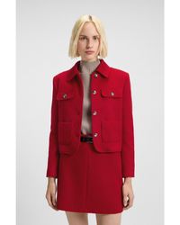 HUGO - Regular-Fit Cropped Jacket With Metallic Buttons - Lyst